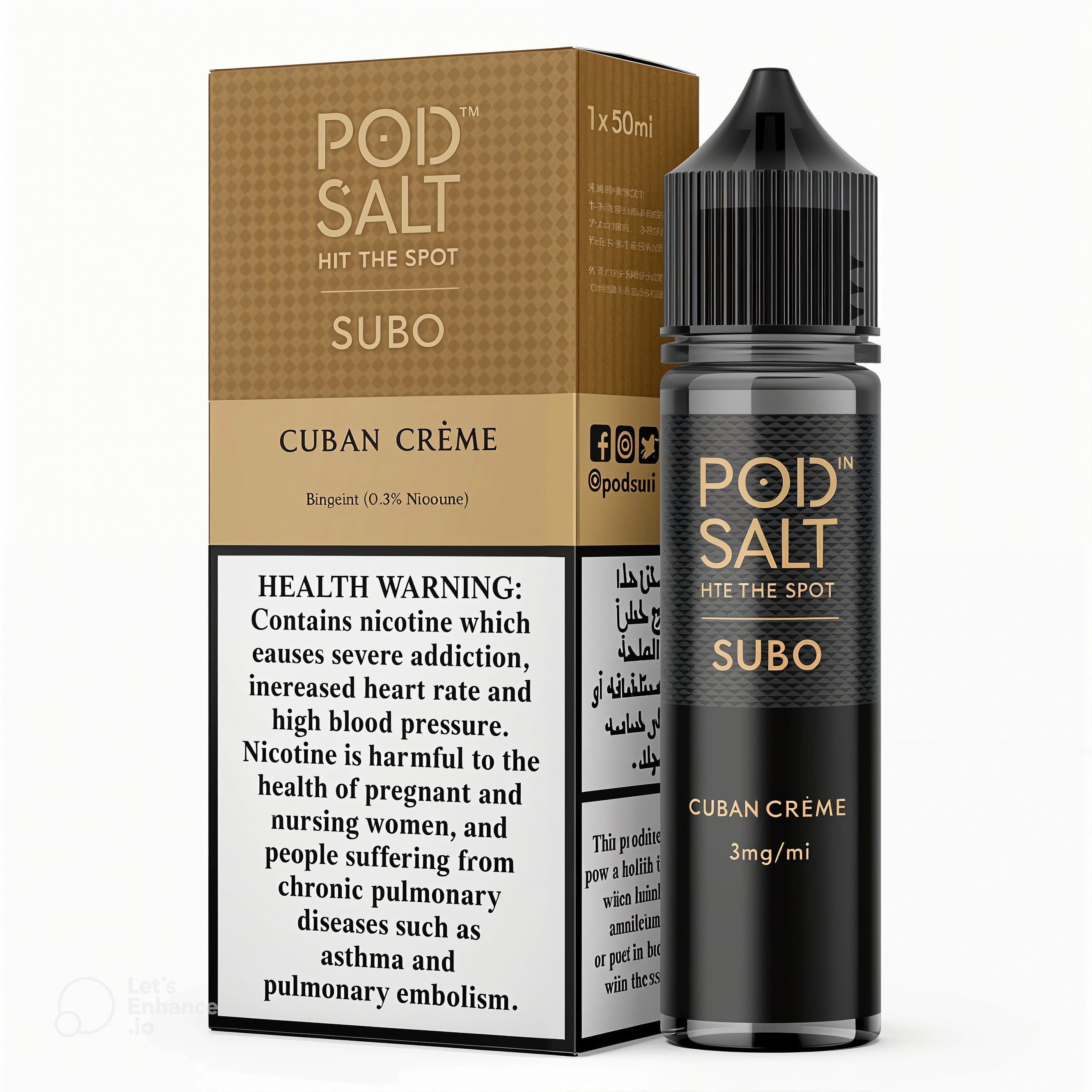 POD SALT SUBO JUICE - CUBAN CREME - 3MG