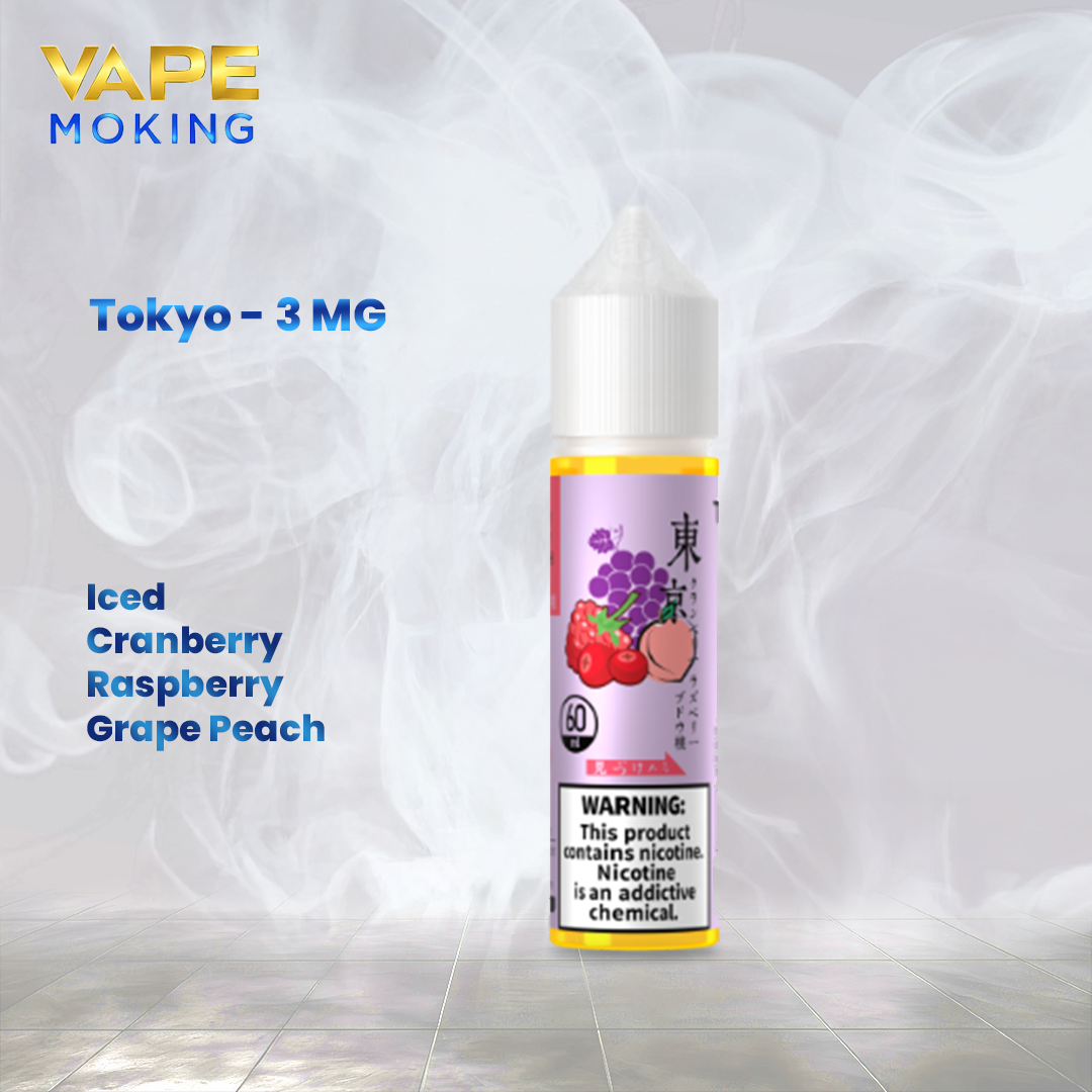 TOKYO - ICED CRANBERRY RASPBERRY GRAPE PEACH - 3MG