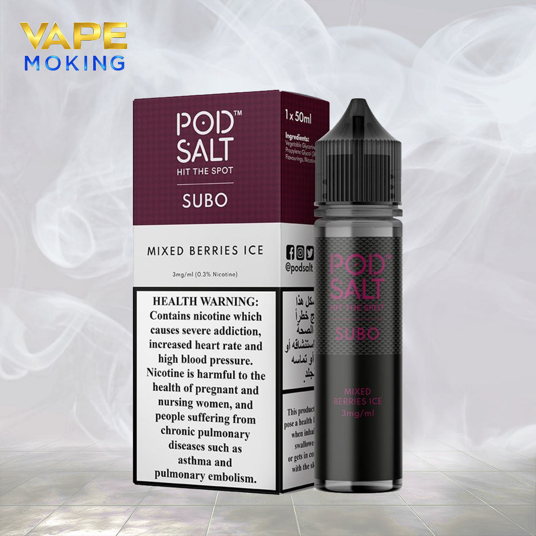 POD SALT SUBO JUICE - MIXED BERRIES ICE - 3MG
